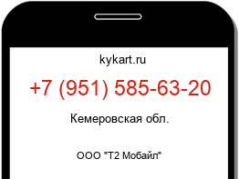 Информация о номере телефона +7 (951) 585-63-20: регион, оператор