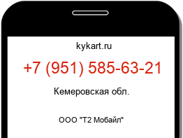 Информация о номере телефона +7 (951) 585-63-21: регион, оператор