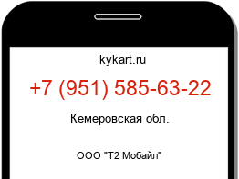 Информация о номере телефона +7 (951) 585-63-22: регион, оператор