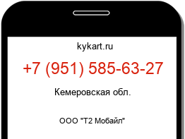 Информация о номере телефона +7 (951) 585-63-27: регион, оператор