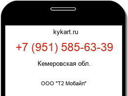 Информация о номере телефона +7 (951) 585-63-39: регион, оператор