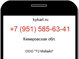 Информация о номере телефона +7 (951) 585-63-41: регион, оператор