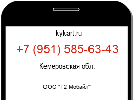 Информация о номере телефона +7 (951) 585-63-43: регион, оператор