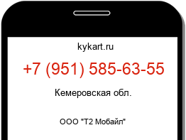 Информация о номере телефона +7 (951) 585-63-55: регион, оператор