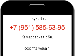 Информация о номере телефона +7 (951) 585-63-95: регион, оператор