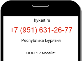 Информация о номере телефона +7 (951) 631-26-77: регион, оператор
