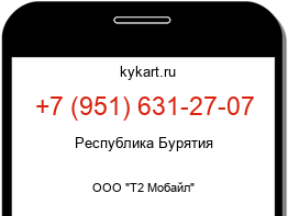Информация о номере телефона +7 (951) 631-27-07: регион, оператор