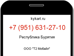 Информация о номере телефона +7 (951) 631-27-10: регион, оператор