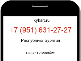 Информация о номере телефона +7 (951) 631-27-27: регион, оператор