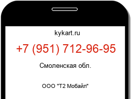 Информация о номере телефона +7 (951) 712-96-95: регион, оператор