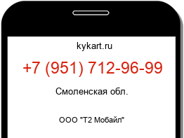 Информация о номере телефона +7 (951) 712-96-99: регион, оператор
