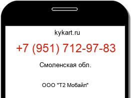 Информация о номере телефона +7 (951) 712-97-83: регион, оператор