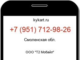Информация о номере телефона +7 (951) 712-98-26: регион, оператор