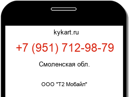 Информация о номере телефона +7 (951) 712-98-79: регион, оператор