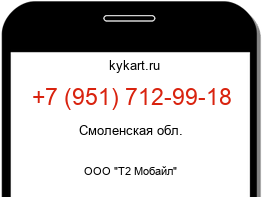 Информация о номере телефона +7 (951) 712-99-18: регион, оператор