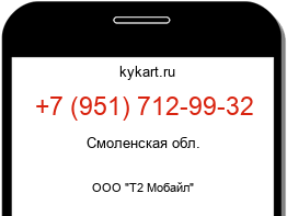 Информация о номере телефона +7 (951) 712-99-32: регион, оператор