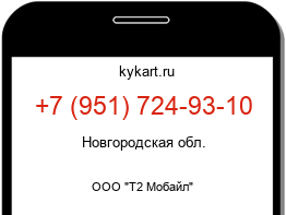 Информация о номере телефона +7 (951) 724-93-10: регион, оператор