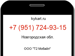 Информация о номере телефона +7 (951) 724-93-15: регион, оператор