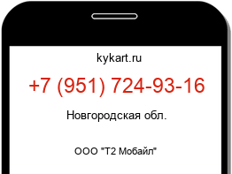Информация о номере телефона +7 (951) 724-93-16: регион, оператор