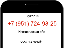 Информация о номере телефона +7 (951) 724-93-25: регион, оператор