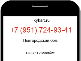 Информация о номере телефона +7 (951) 724-93-41: регион, оператор