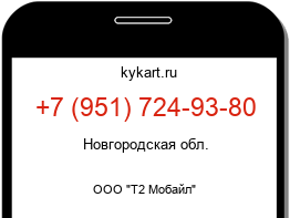 Информация о номере телефона +7 (951) 724-93-80: регион, оператор