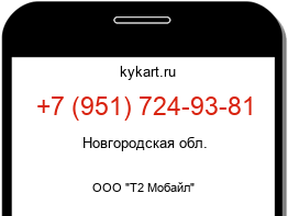 Информация о номере телефона +7 (951) 724-93-81: регион, оператор