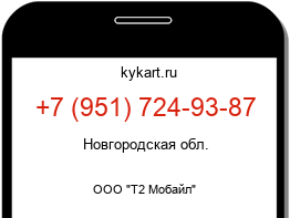 Информация о номере телефона +7 (951) 724-93-87: регион, оператор
