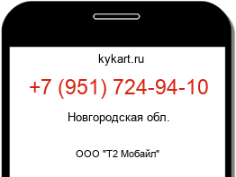 Информация о номере телефона +7 (951) 724-94-10: регион, оператор