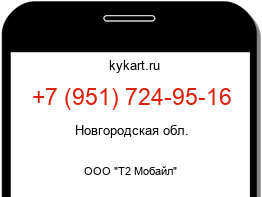 Информация о номере телефона +7 (951) 724-95-16: регион, оператор