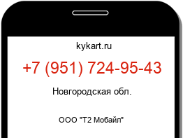Информация о номере телефона +7 (951) 724-95-43: регион, оператор