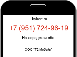 Информация о номере телефона +7 (951) 724-96-19: регион, оператор