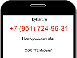 Информация о номере телефона +7 (951) 724-96-31: регион, оператор
