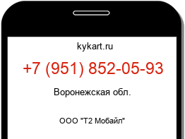 Информация о номере телефона +7 (951) 852-05-93: регион, оператор
