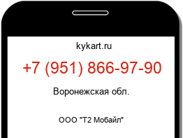 Информация о номере телефона +7 (951) 866-97-90: регион, оператор