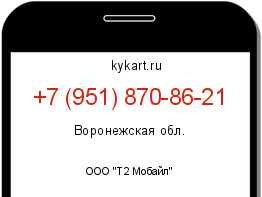 Информация о номере телефона +7 (951) 870-86-21: регион, оператор