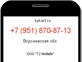 Информация о номере телефона +7 (951) 870-87-13: регион, оператор