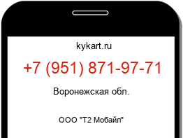 Информация о номере телефона +7 (951) 871-97-71: регион, оператор