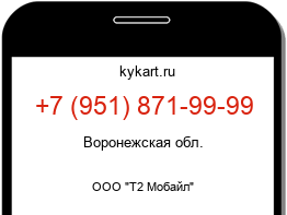 Информация о номере телефона +7 (951) 871-99-99: регион, оператор