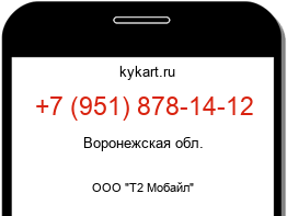 Информация о номере телефона +7 (951) 878-14-12: регион, оператор