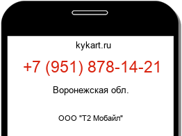 Информация о номере телефона +7 (951) 878-14-21: регион, оператор