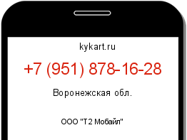 Информация о номере телефона +7 (951) 878-16-28: регион, оператор