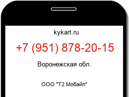 Информация о номере телефона +7 (951) 878-20-15: регион, оператор