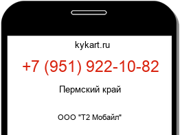 Информация о номере телефона +7 (951) 922-10-82: регион, оператор
