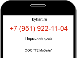Информация о номере телефона +7 (951) 922-11-04: регион, оператор