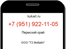 Информация о номере телефона +7 (951) 922-11-05: регион, оператор