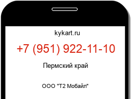 Информация о номере телефона +7 (951) 922-11-10: регион, оператор
