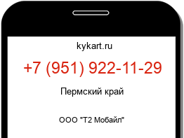 Информация о номере телефона +7 (951) 922-11-29: регион, оператор
