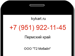 Информация о номере телефона +7 (951) 922-11-45: регион, оператор