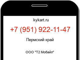 Информация о номере телефона +7 (951) 922-11-47: регион, оператор